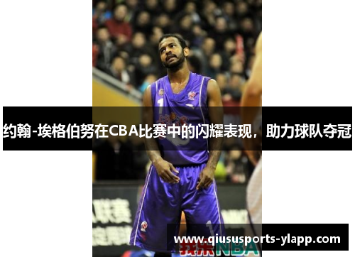约翰-埃格伯努在CBA比赛中的闪耀表现，助力球队夺冠